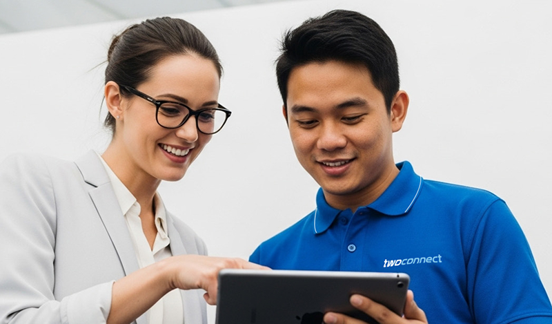 Offshore professional at Twoconnect's Philippines office